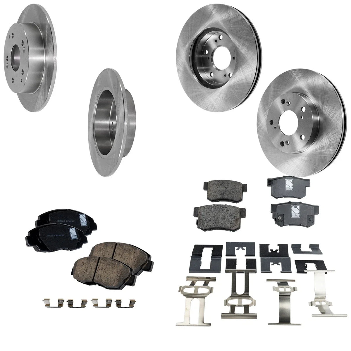 Brake Disc Rotors and Pads Kit for Honda Accord (1999)