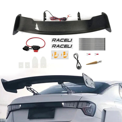 56” Rear Trunk Spoiler for GT Style Racing (Electric Carbon Fiber)