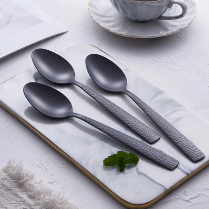 Matte Black Dinner Spoon Set of 6