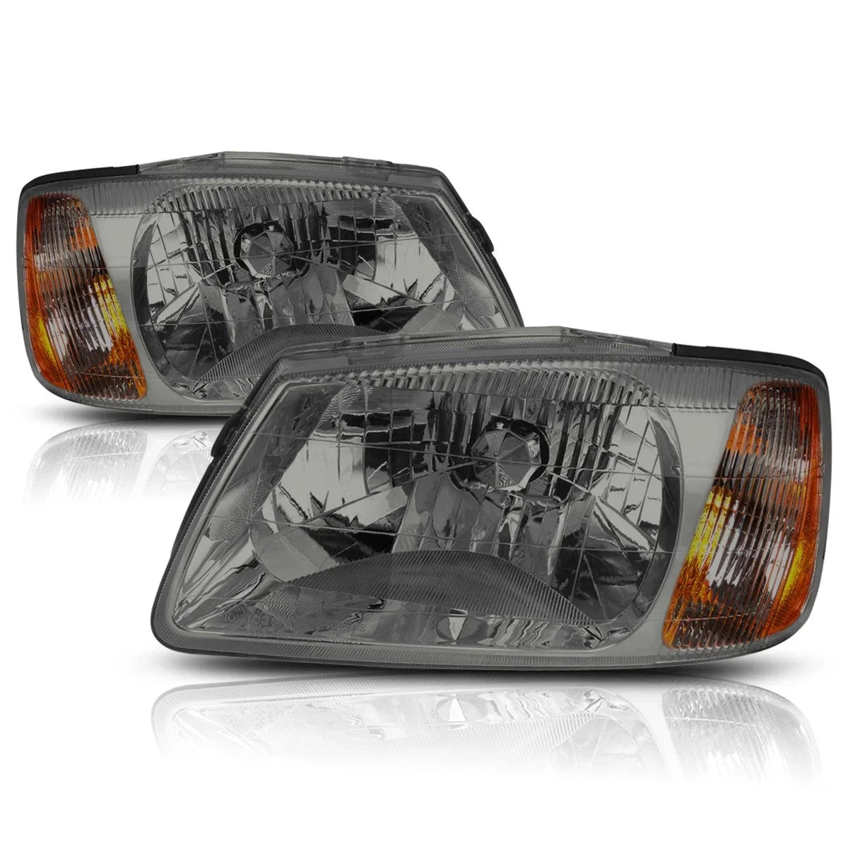 Smoked Housing Amber Corner Headlight Pair for Hyundai Accent (2000–2002)