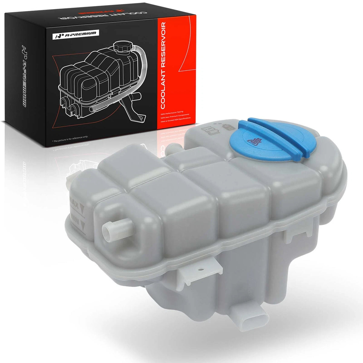 A-Premium Engine Coolant Expansion Tank w/ Cap for Audi A6 A7 (2012–2018) - 4G0121403G, 4G0121403AC, 4G0121403D, V10-8562, V108562