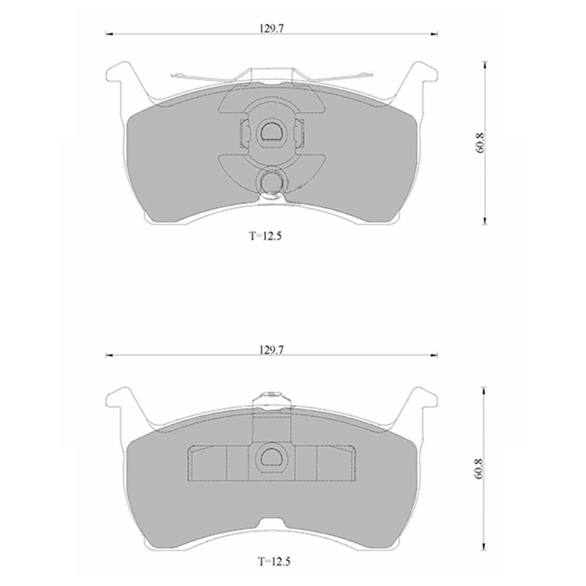 Rear Disc Brake Pad Set for Ford Falcon EA EB ED XG XH (1988 - 1999)