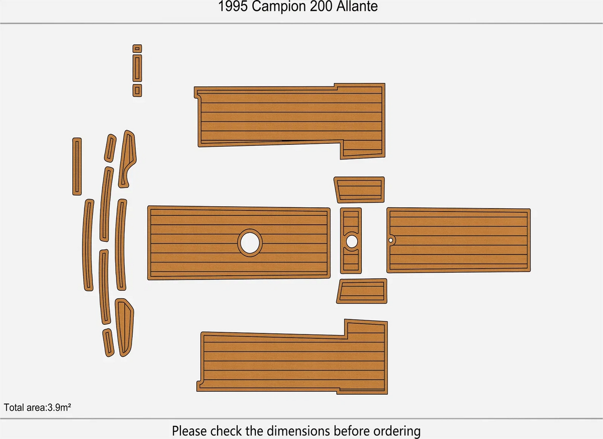 EVA Foam Pad Floor Mat for Campion 200 Allante (1995)