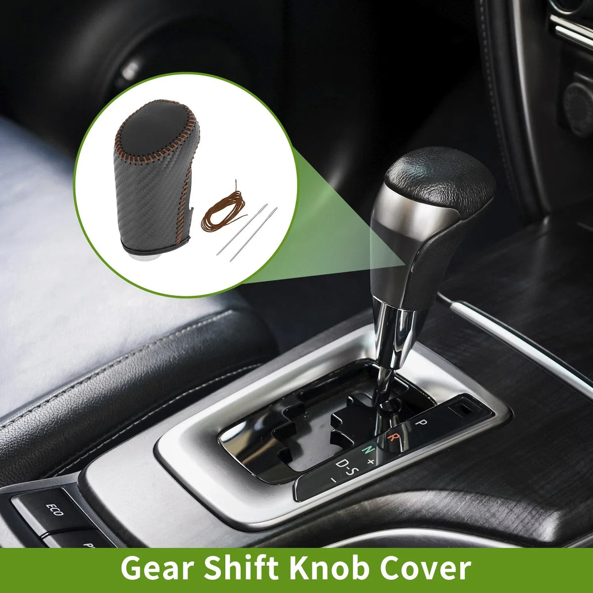 Gear Shift Knob Cover for Chevrolet Malibu (Black Carbon Fiber, 2016–2023)