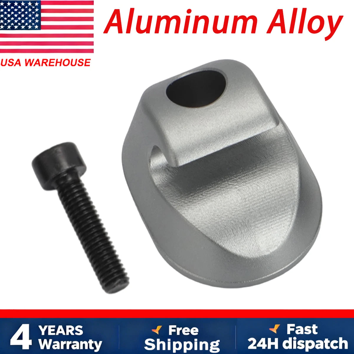 Set of 2 Aluminum Sun Visor Clips for Kenworth Peterbilt (F01377-2, S16-1023-661)