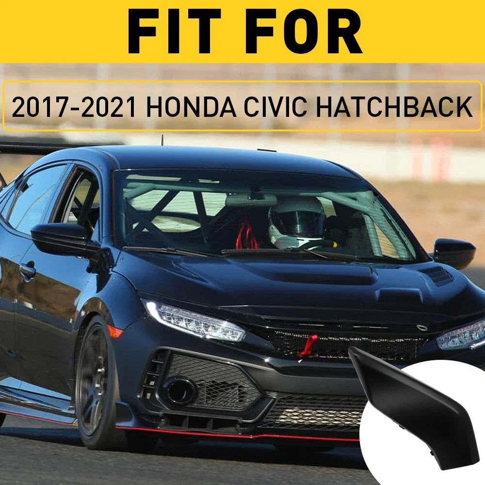 Set of 2 Rear Bumper Tow Hook Cover Caps for Honda Civic Hatchback (2016–2020)