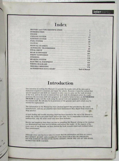 Workshop Service Repair Manual for Rover 2000 TC SC (1963–1973)