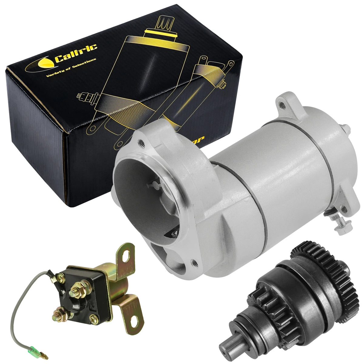 Starter Drive & Relay Solenoid for Polaris Trail Blazer 250 (1990–2003) 18331AA2033, 3085393, 3084403, 3083646