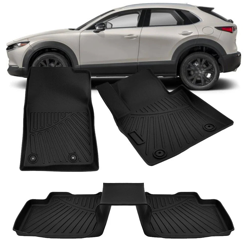 Set of 3 TPE All-Weather Floor Mats Liner for Mazda CX-30 (2020–2025)