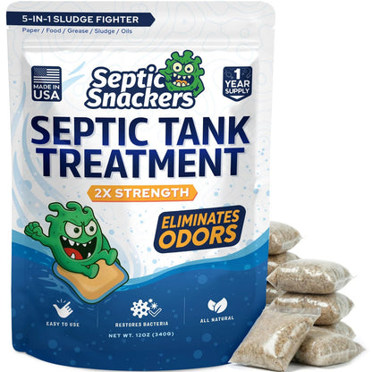 Odor Eliminating Septic Tank Treatment Pods for Septic Systems (Pack of 12)