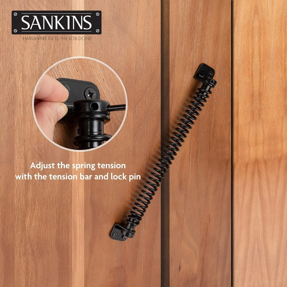11-1/2" Heavy Duty Self Closing Gate Spring for Outdoor Doors