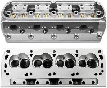 2X Aluminum Cylinder Heads for Ford SBF 289 302 351W 5.0L V8 (Bare)