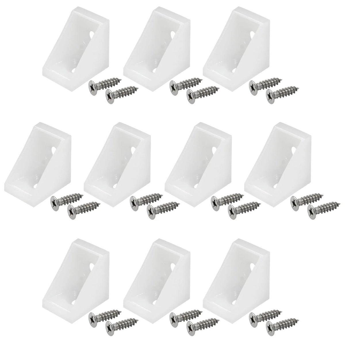 30 Pcs Plastic Corner Braces for Furniture and Shelves