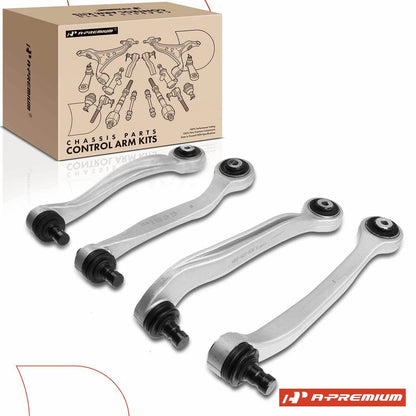 Set of 4 Front Upper Control Arms w/ Ball Joints for Audi A6 (2006–2011)