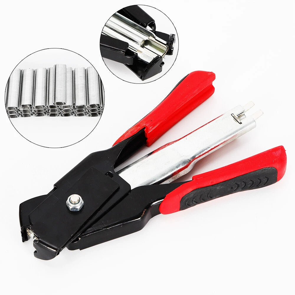 Hog Ring Pliers Kit for Seat Cover Upholstery (2500 C Clips)
