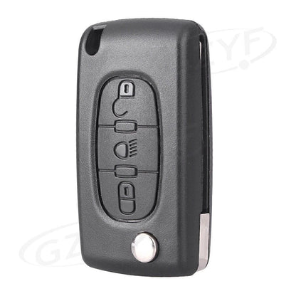 3-Button Remote Key Fob Shell Cover for Citroen Peugeot C2 C3 C4 C5 C6 C8