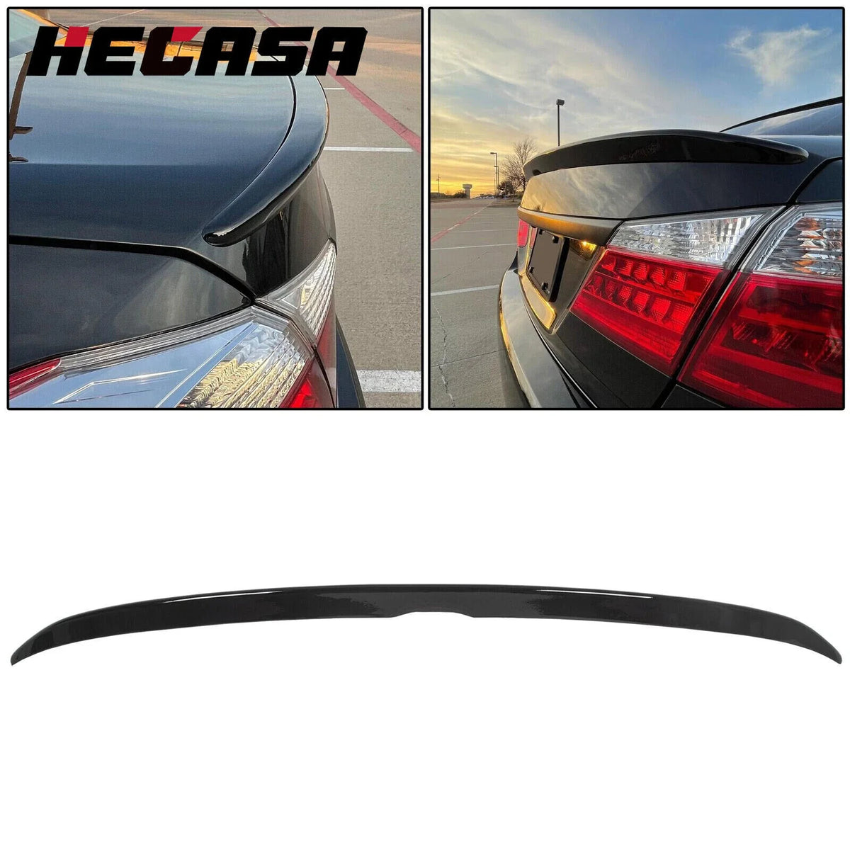 Trunk Spoiler for Honda Accord 4DR Sedan (2013–2017) - Glossy Black