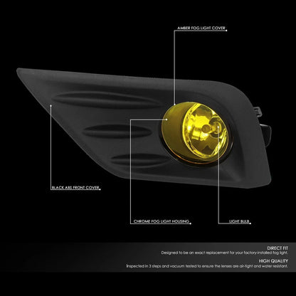 Front Fog Light Lamp Set for Nissan Altima (2016–2018) Amber Lens, Bezel, Switch