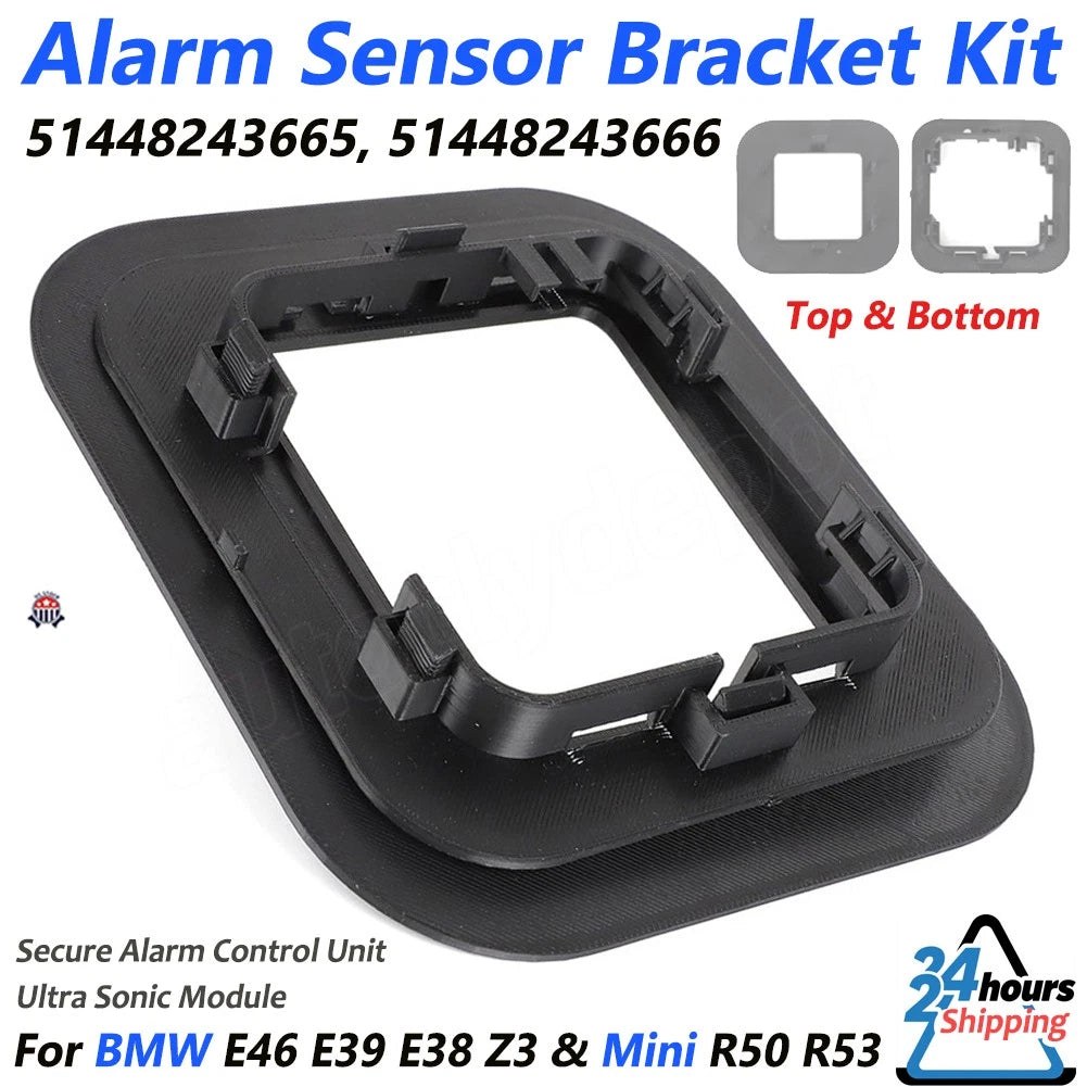 Set of 2 Alarm Sensor Bracket Kit for BMW E46 E39 E38 Z3 Mini R50 R53 (US) 51448243665, 51448243666