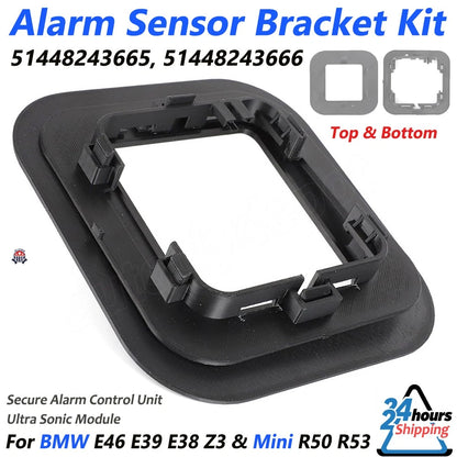 Set of 2 Alarm Sensor Bracket Kit for BMW E46 E39 E38 Z3 Mini R50 R53 (US) 51448243665, 51448243666