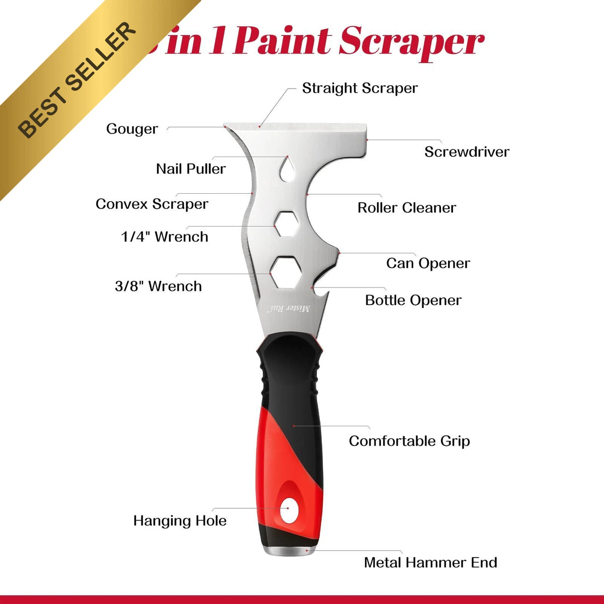 3-In-1 Putty Knife for Mister Rui (No Part Numbers)