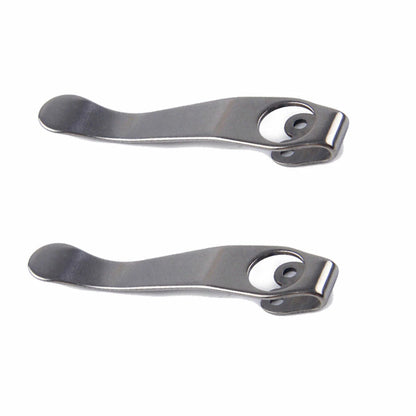 4-Pack Stone Wash Titanium Deep Carry Pocket Clip for Spyderco PM2 Smock Delica