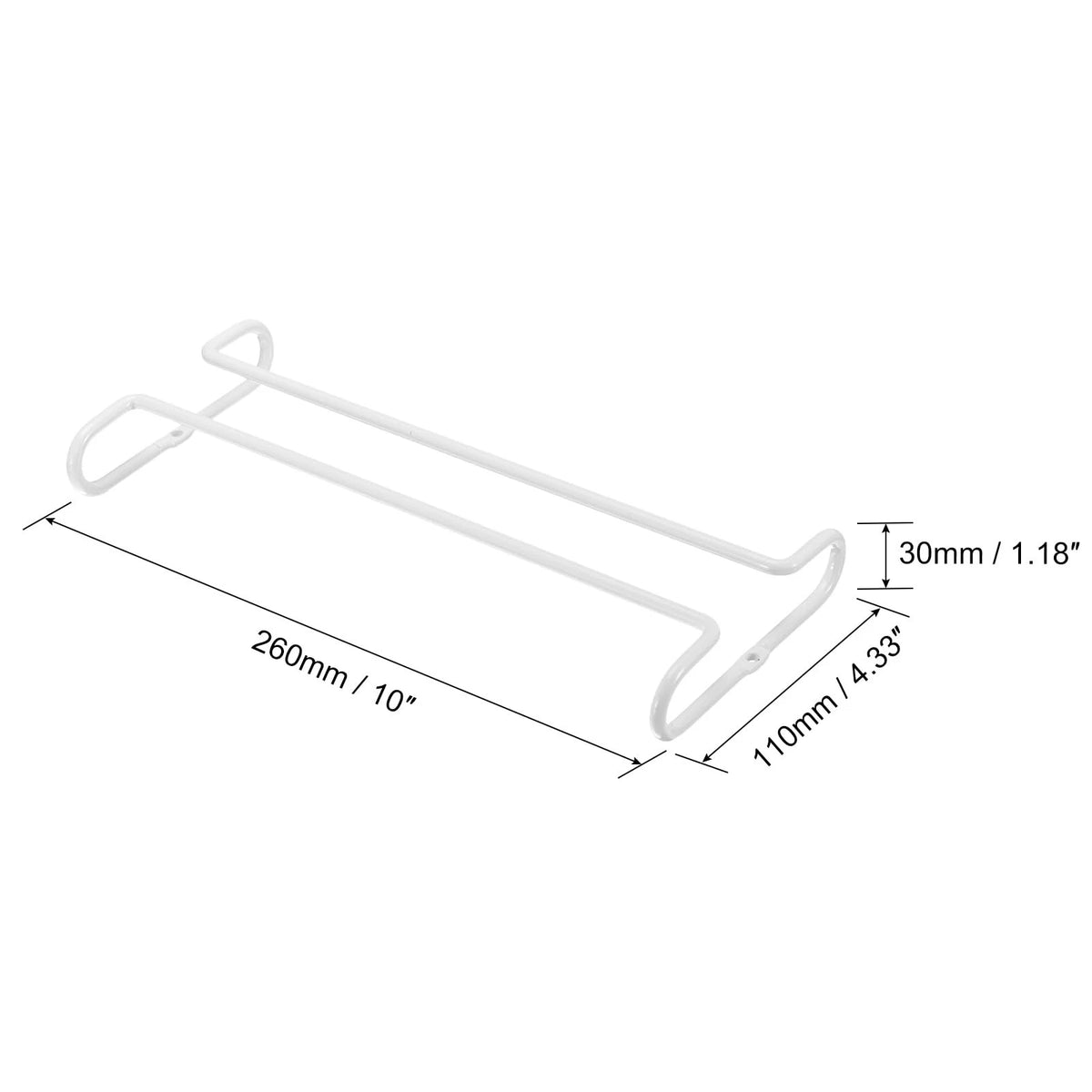 4X Wine Glass Rack Under Cabinet for Stemware (10-Inch)