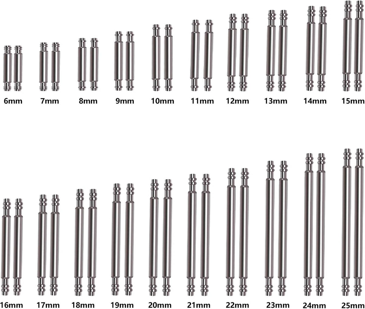 460 Pcs Stainless Steel Watch Band Spring Bars 6-25mm Diameter