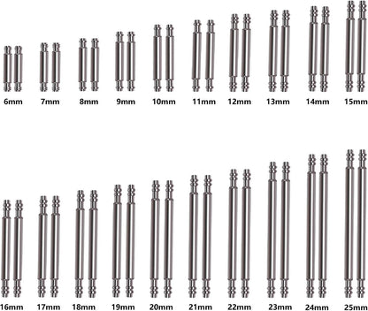 460 Pcs Stainless Steel Watch Band Spring Bars 6-25mm Diameter