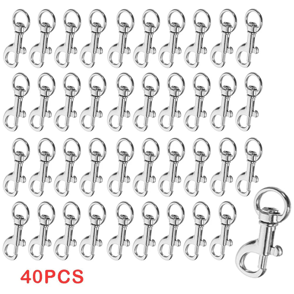 40PCS Swivel Snap Hooks for Dog Leash Clips (Universal)