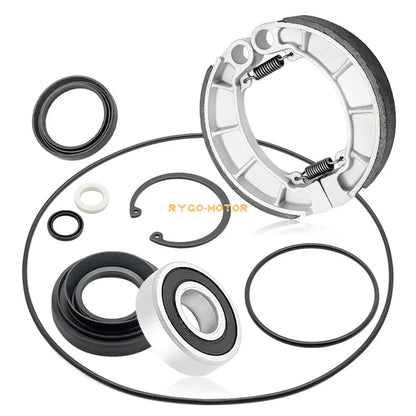 Rear Brake Drum Bearing Seals Shoes Kit for Honda Rancher 420, Foreman 500, 520