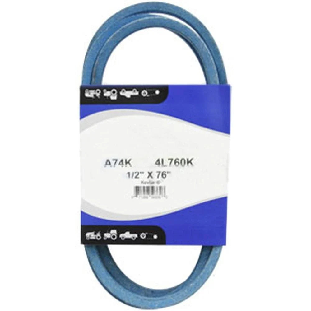 A-A74K Aramid Blue V-Belt for Hustler (1/2" x 76")