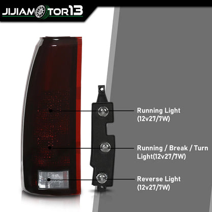 Tail Lights for Chevy GMC C/K 1500 2500 3500 Pickup Suburban (J-02RLA4551ASM, GM2806101)