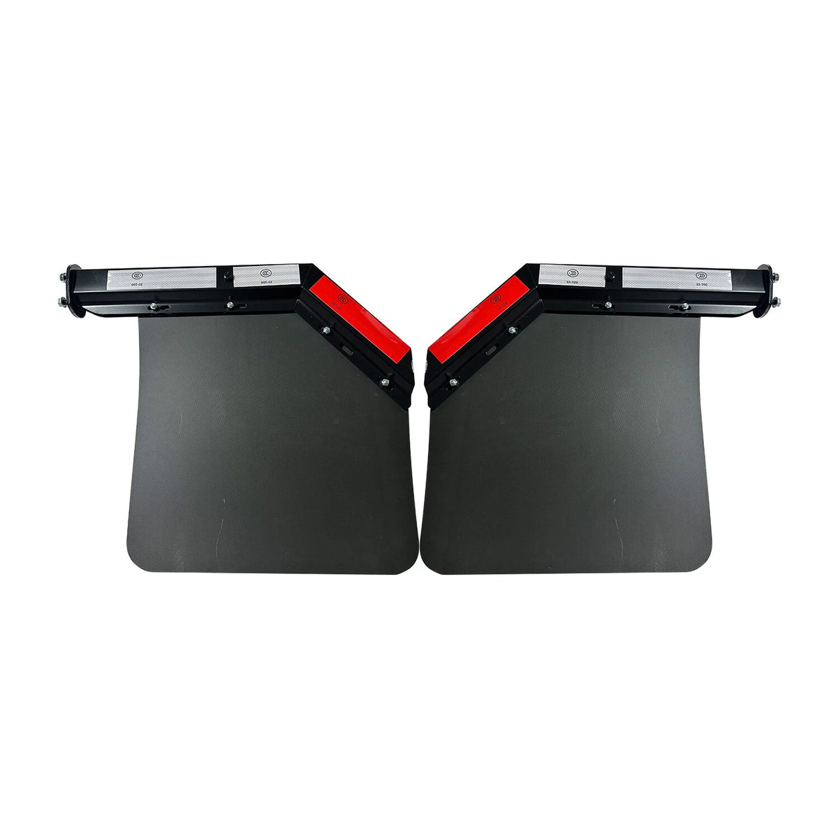 Pair Semi Truck Splash Guard Fender Hanger Kit & Mud Flaps