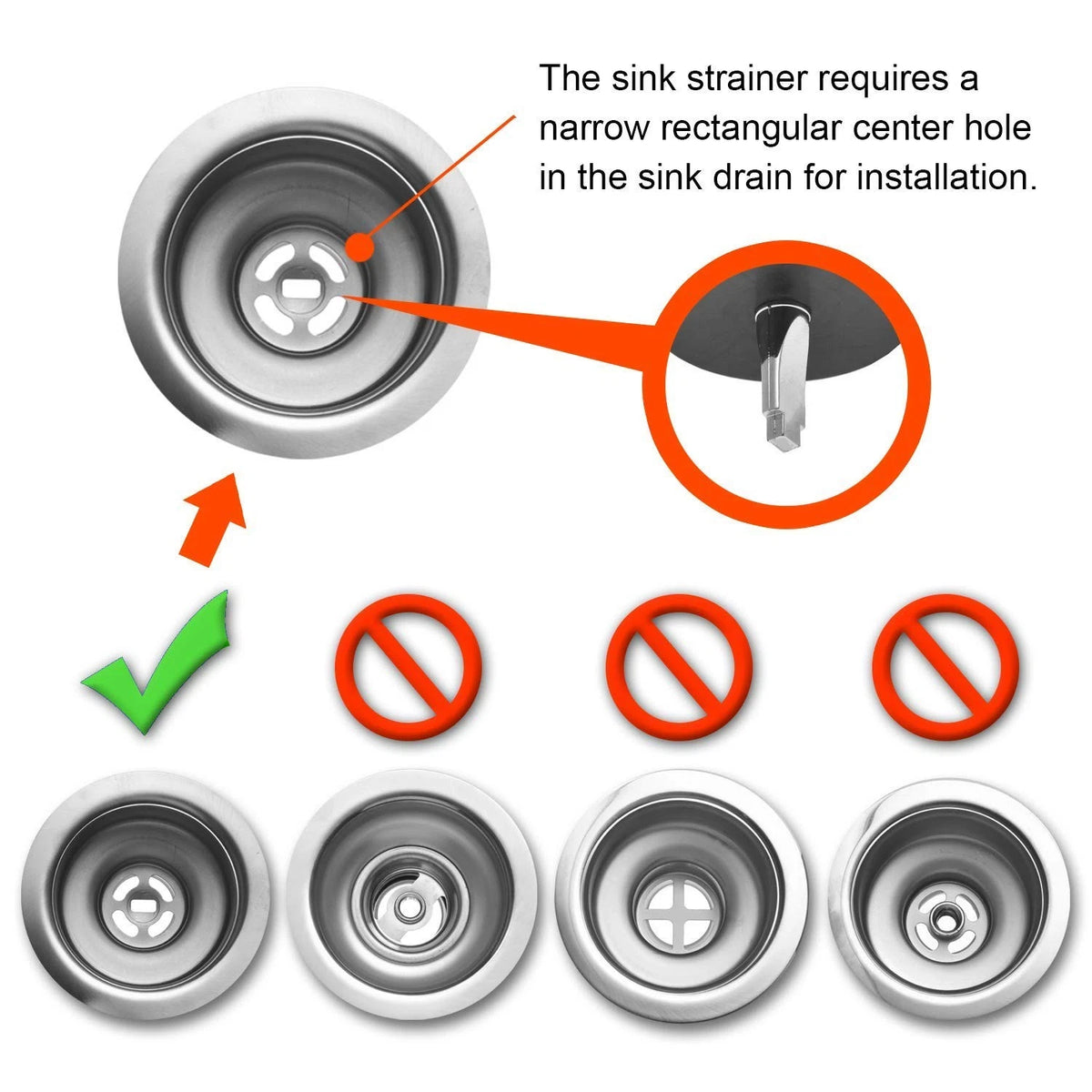 2 Pack Sink Strainer and Stopper Combo Replacement for Kitchen