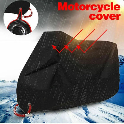 Motorcycle Cover for Universal Large Bikes (Waterproof, UV, Rain, Dust)