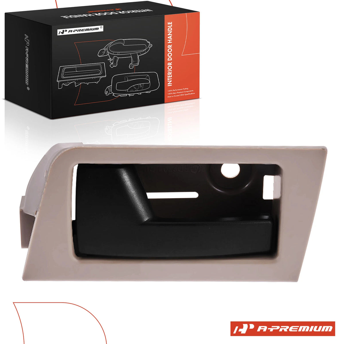 Rear Driver Interior Door Handle for Ford Focus (2008–2010) Black Chrome, 8L8Z-7822601-AD, 8S4Z-7822601-AA
