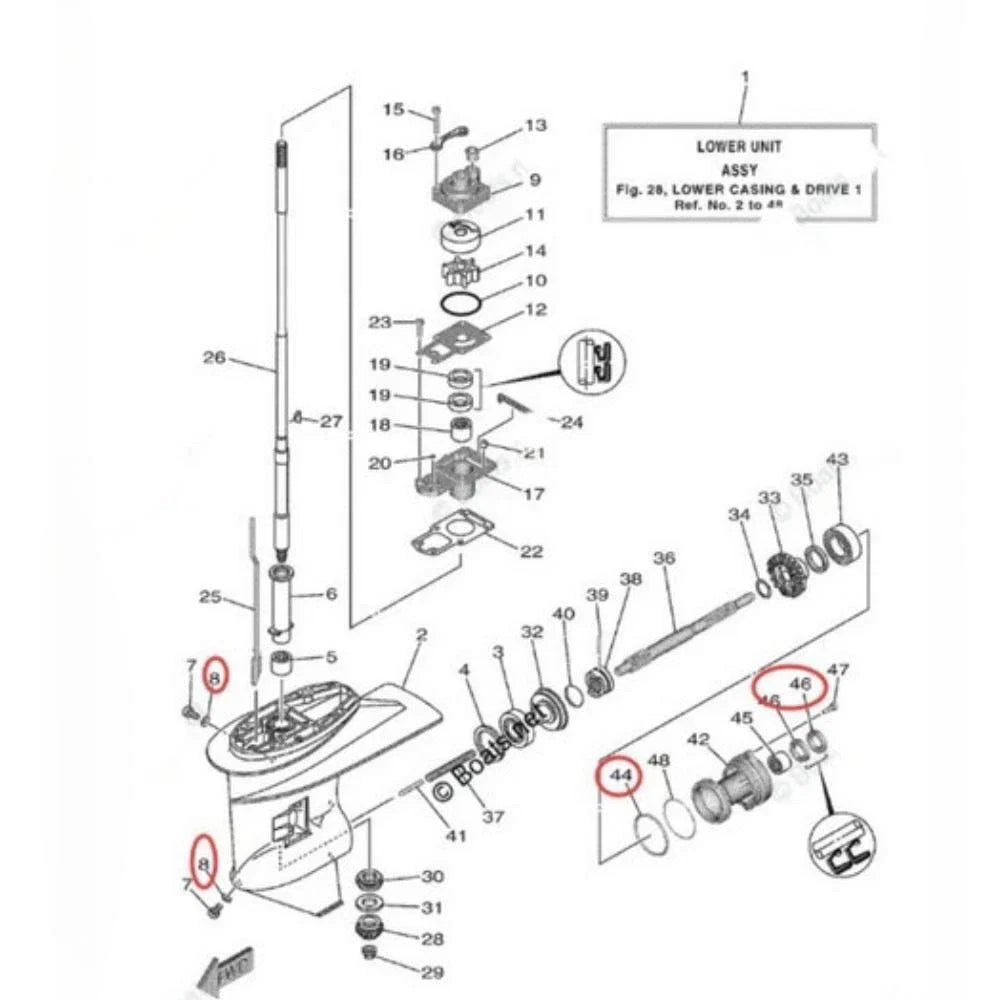 Lower Unit Seal Kit for Yamaha Outboard (93101-20M07)