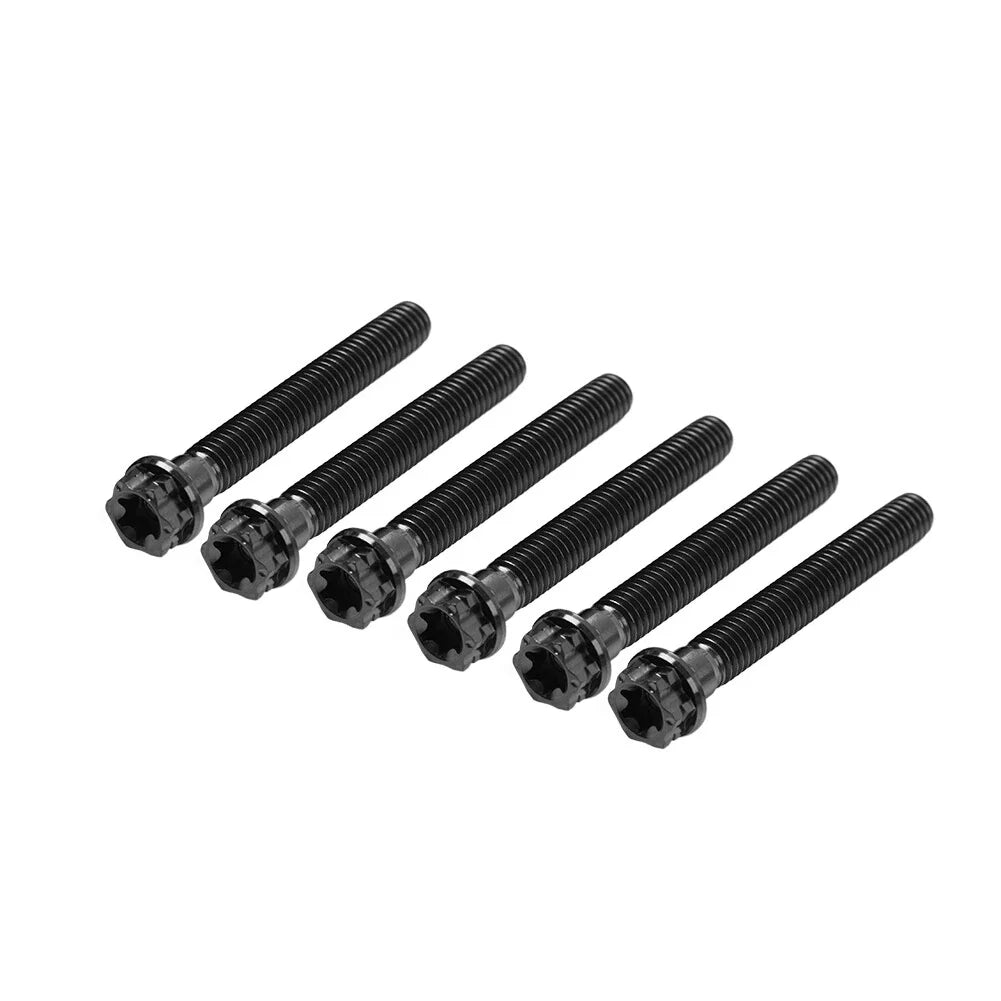 6pcs M6x45mm Titanium Torx Head Flange Screws for Motorcycle Bike