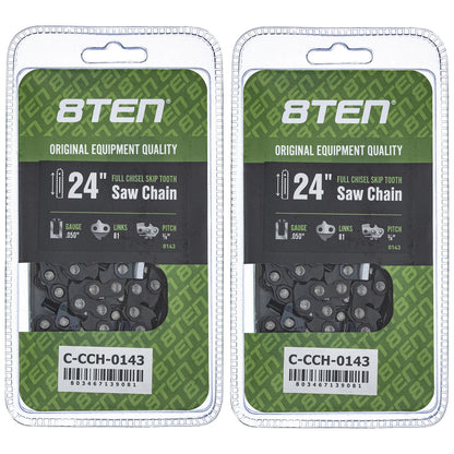 2X Chainsaw Chain 24 Inch .050 3/8 81DL for Echo CS-600P CS-590 (H46-81, H80-81)