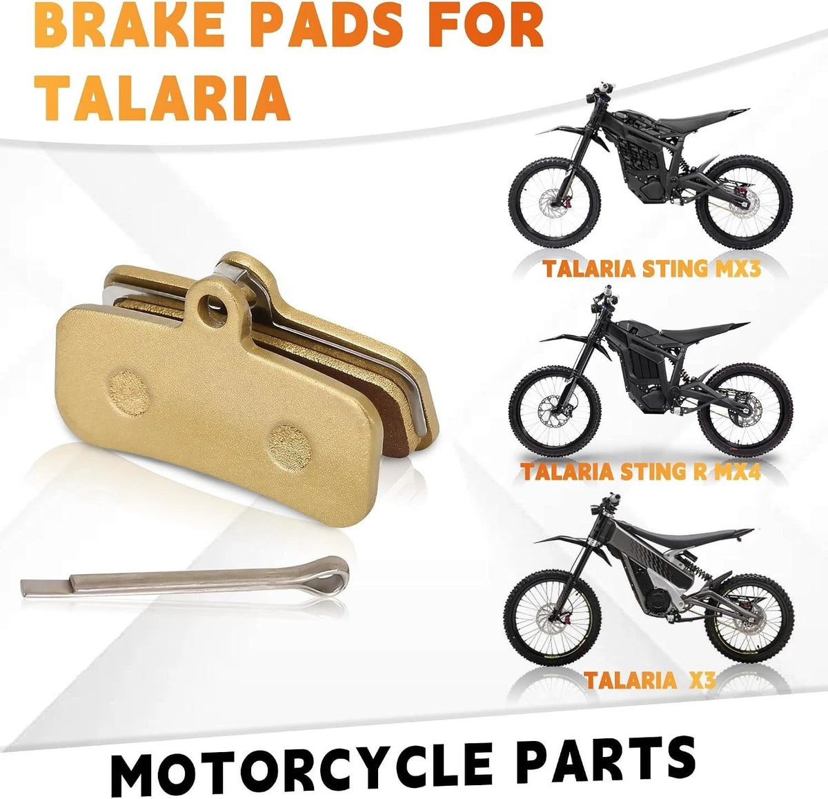 2X Front Rear Brake Pads for Talaria Electric Dirt Bike