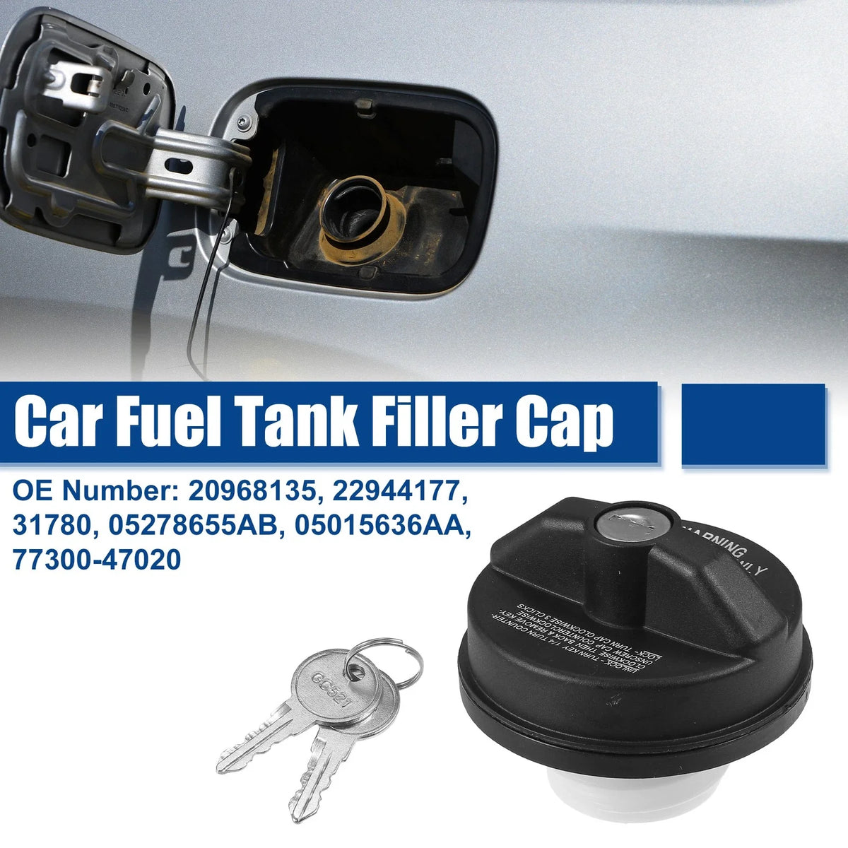 Fuel Tank Filler Cap Cover for RAM 1500 2500 3500 (2011–2016) 20968135, 718844785617