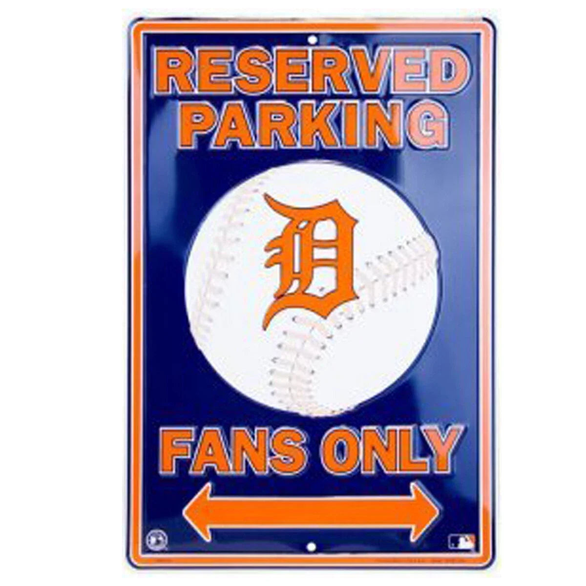 Reserved Parking Sign for Detroit Tigers Fan Cave (12" x 18")