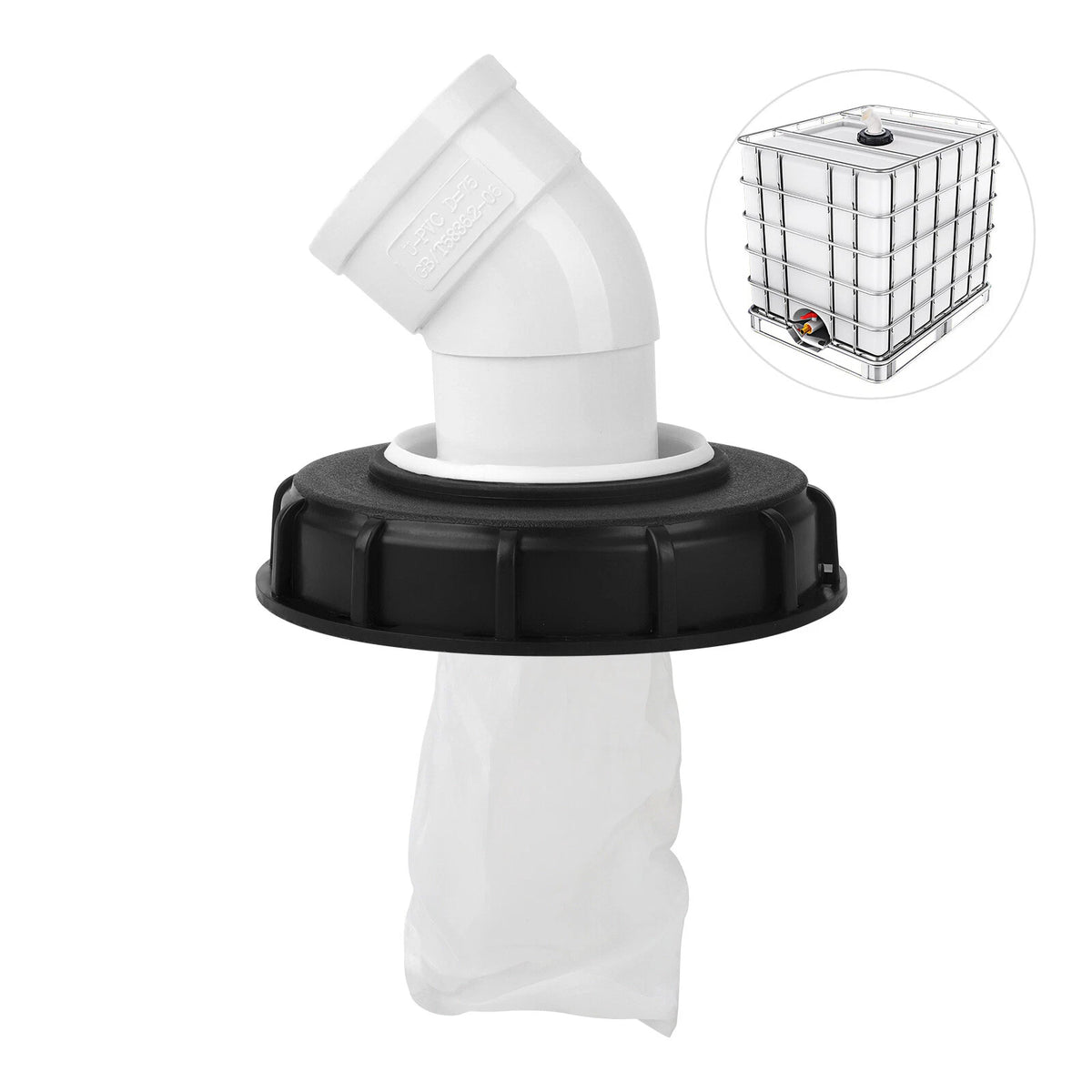 45° IBC Tote Tank Cover with Filter Cap for IBC Tanks