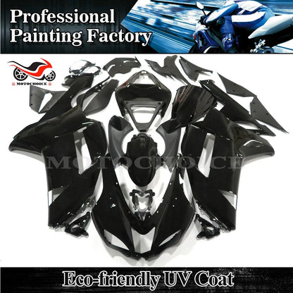 Gloss Black Fairing Kit for Kawasaki Ninja ZX6R (2007–2008) 636 Injection