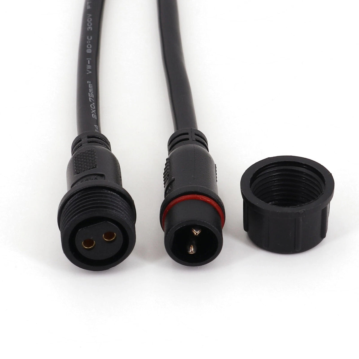 10 Pairs 2Pin Waterproof IP65 18AWG LED Strip Connectors for Automotive