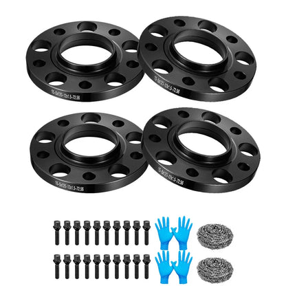 Set of 4 Hubcentric Wheel Spacers 15mm 5x120 72.56 12x1.5 for BMW E36 E46 M3 328xi (1992–2006)