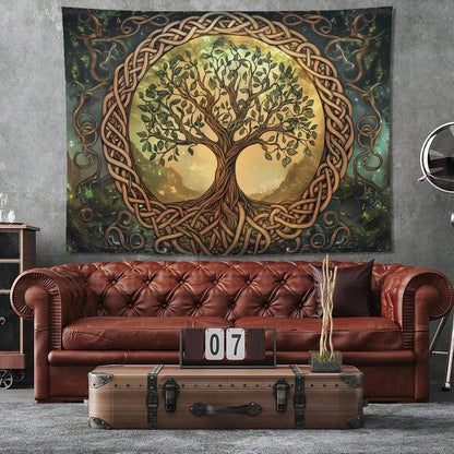 Tree of Life Tapestry for Fantasy Forest Nature (60"L x 44"W)