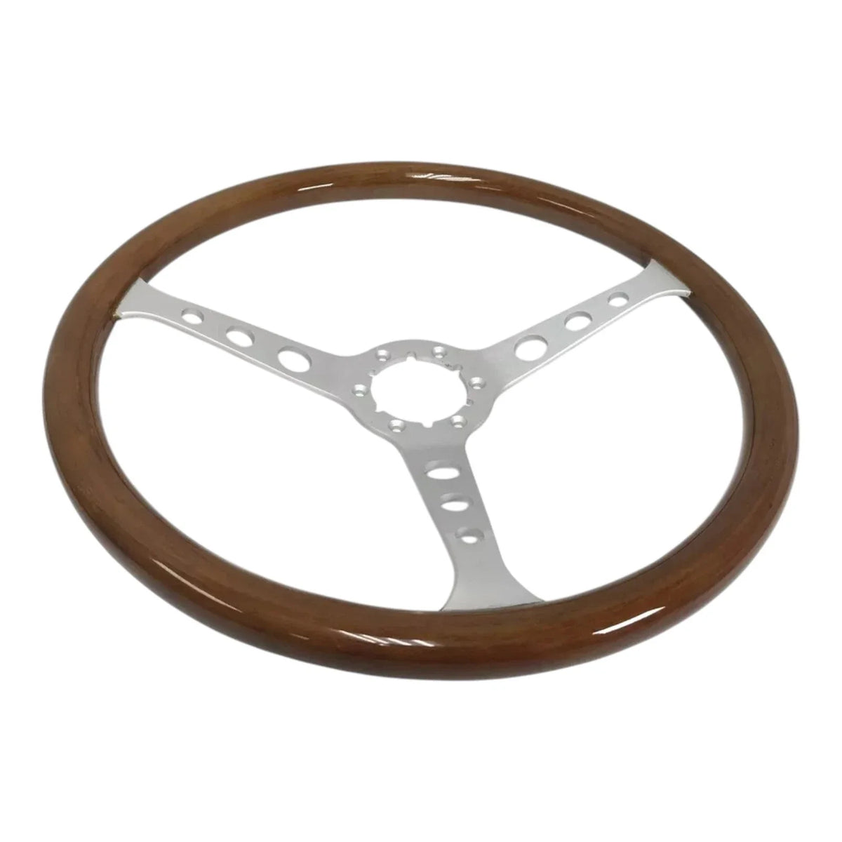 Brushed 3-Spoke Drilled Walnut Steering Wheel for 1963–1982 Corvette