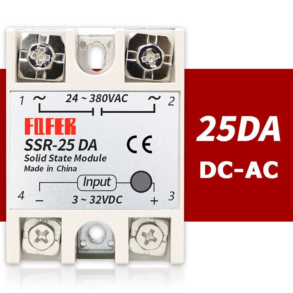 Solid State Relay Module SSR-25/40/60/80/100DA for DC-AC (Single-Phase)